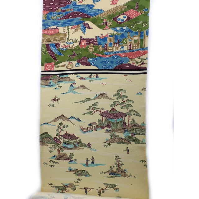 Vintage Japanese Silk Tango Chirimen Kimono Fabric Bolt 14 Patterns 14.5 Yards For Sale - Image 4 of 17