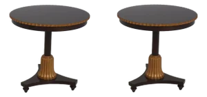 Pair Theodore Alexander 50016 Neoclassical Lamp Tables