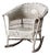 Antique American White Wicker Rocking Chair For Sale