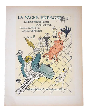 Vintage Toulouse Lautrec Lithograph-Printed by Mourlot, Paris-1951