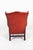 1970s Scandinavian Mid Century Chippendale-Style Cognac Leather Wingback Chair For Sale - Image 10 of 10