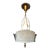 1930s Rare Art Deco Hanging Ceiling Light With Crest Motif For Sale