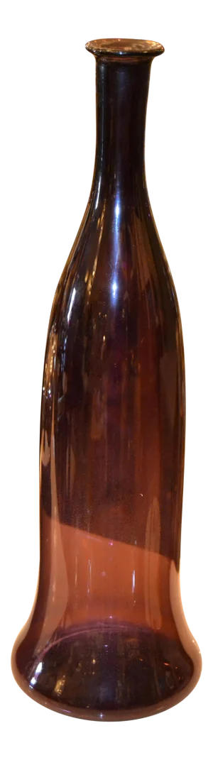 Mid-Century Modern Hand Blown Amethyst Purple Art Glass Vase Decanter