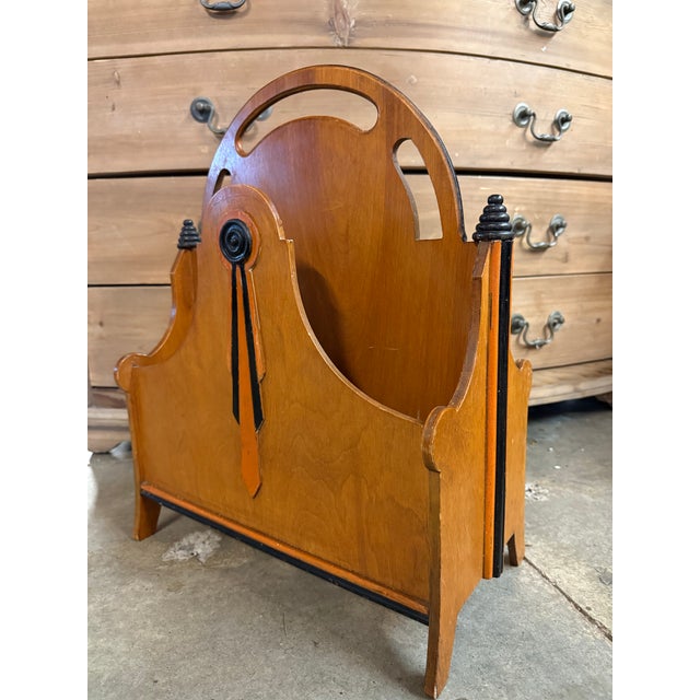 Art Deco Magazine Holder 1920-1930 Hollywood Regency For Sale - Image 6 of 8