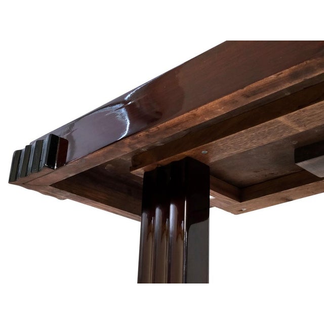 Art Deco Console with Black Elements and High-Gloss Lacquered, 1930s For Sale - Image 6 of 7