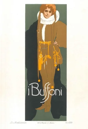 I Buffoni - Vintage Adv Lithograph by L. Metlicovitz - 1914 1914