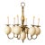 Vintage Queen Anne Brass and Faux Ostrich Egg Chandelier For Sale