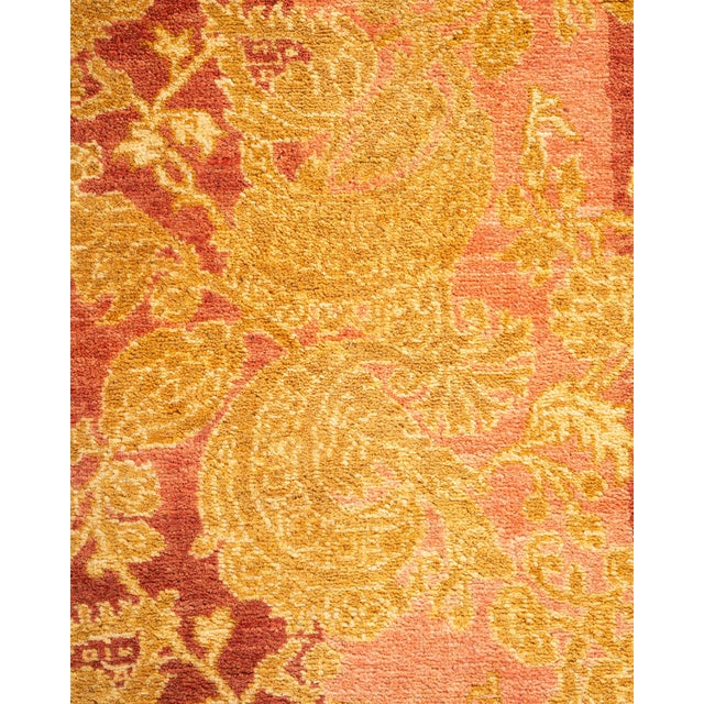 Traditional Mogul Hand-Knotted Area Rug - Pink, 4' 2" x 6' 1" For Sale - Image 3 of 8