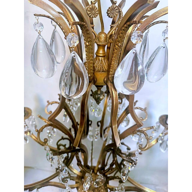 French Provincial 1910s French Style Brass Chandelier For Sale - Image 3 of 17
