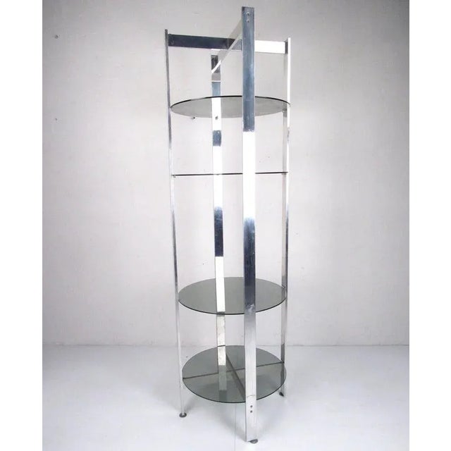 Mid-Century Modern Vintage Modern Circular Étagère Display Shelf For Sale - Image 3 of 11