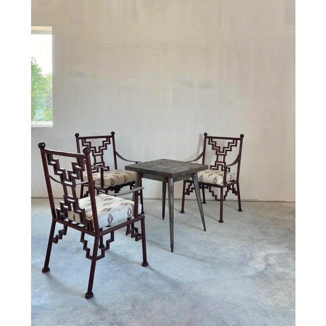 1970s Industrial Steel Dining Table + 3 Ziggurat Chairs For Sale - Image 5 of 18