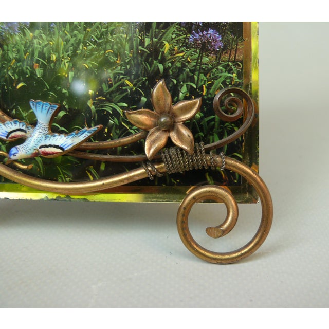 Art Nouveau Möwel Picture Frame in Brass and Enamel from D.R.G.M, Germany, 1890s For Sale - Image 10 of 18