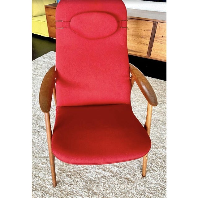 Mid-Century Sculptural Teak Model 500 High-Back Armchair by Braathen & Brattrud for Dokka Mobler, Norway, 1950s For Sale - Image 11 of 18