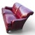 A handsome Hickory Chair "Historical James River Plantation" loveseat upholstered in rich oxblood leather with a...