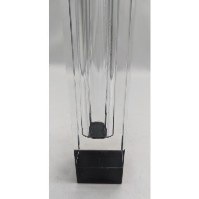 Reed & Barton Vintage Rectangular Reed & Barton Crystal Vase For Sale - Image 4 of 5