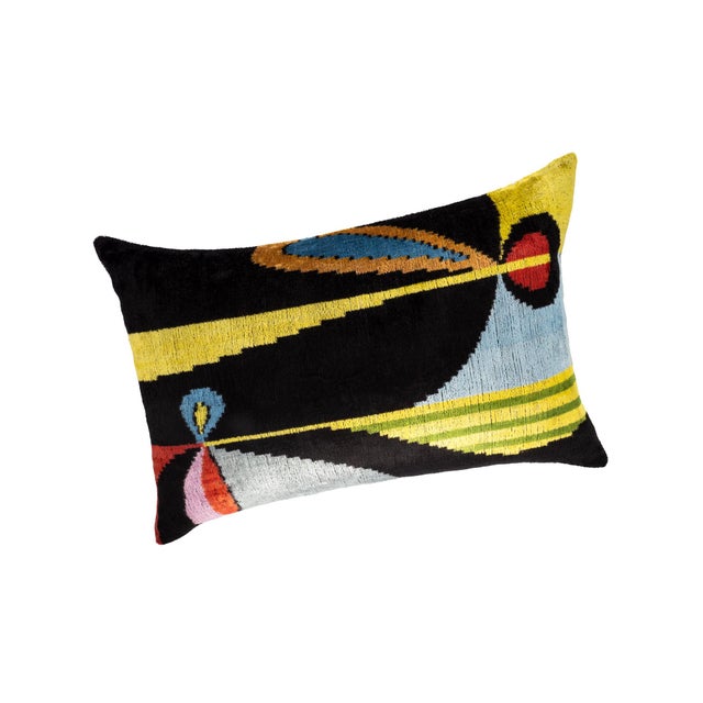 A bold fusion of tradition and modern elegance, the Miro Silk Velvet Ikat Pillow Cover is a striking accent piece for any...