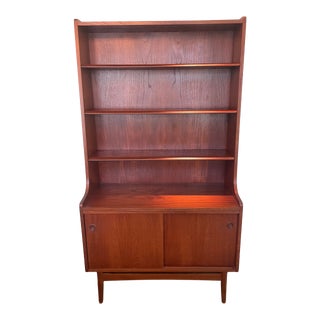 1950s Mid-Century Teak Hutch Bookcase For Sale