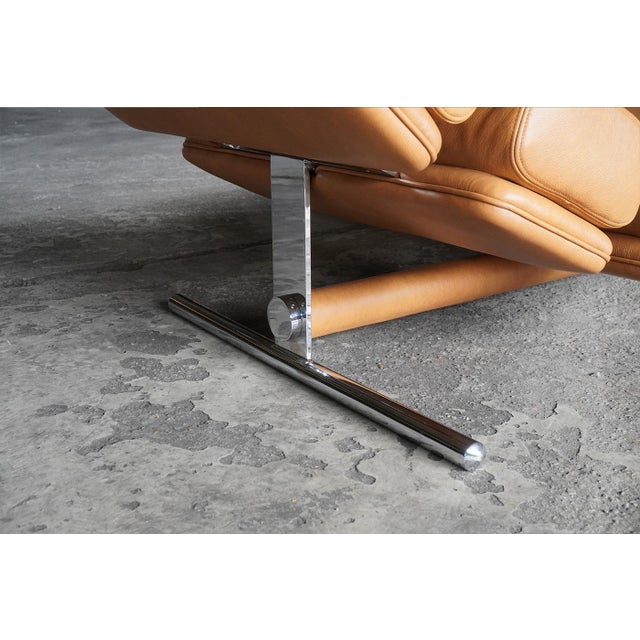 1970s Lounge Chair in Cognac Leather by Ric Deforche for Gervan, Belgium, 1970s For Sale - Image 5 of 10