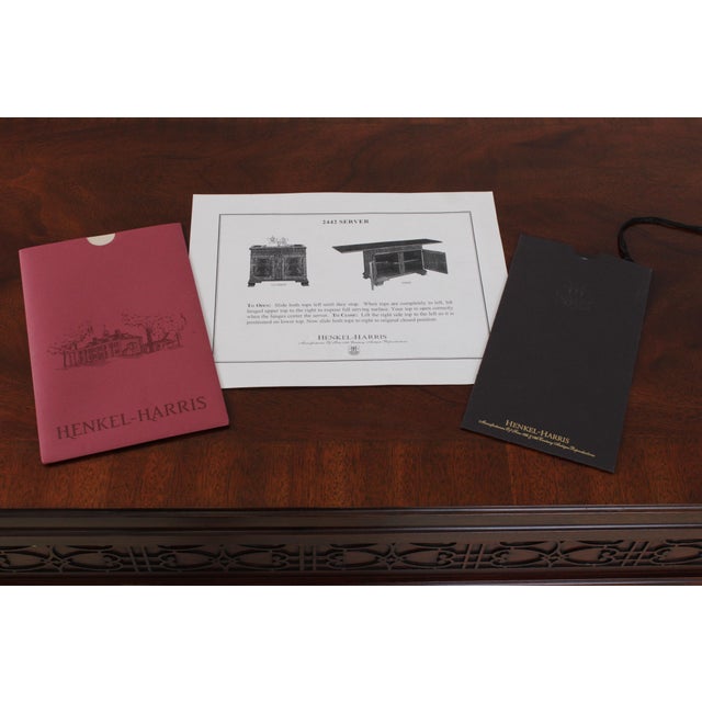 Henkel Harris Model 2442 Chippendale Mahogany Server For Sale - Image 18 of 18
