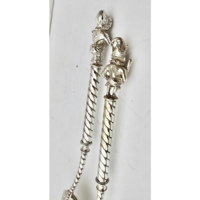 English Late 19th Century SilverPlate Salad Spoon and Fork Server For Sale - Image 3 of 7