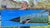 The artwork features the nose of a F105G Thunderbird, showcasing its striking shark mouth design against a vibrant blue...