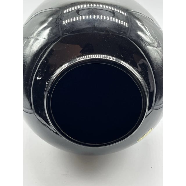 Royal Haeger Vintage Royal Haeger Pottery Usa Ebony Black Floor Vase For Sale - Image 4 of 4