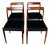 Vintage German Black Chairs from Lübke, 1970s, Set of 4 For Sale