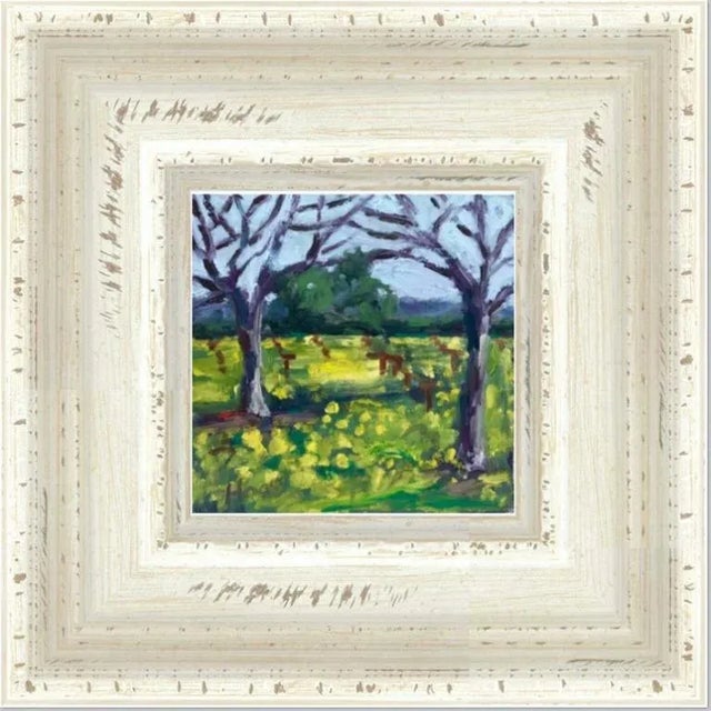 Wood Mustard Grass, Expressionist Oil Painting Landscape For Sale - Image 7 of 7