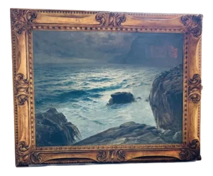 Michele Federico, Capri, 1920s-1940s, Oil on Canvas, Framed