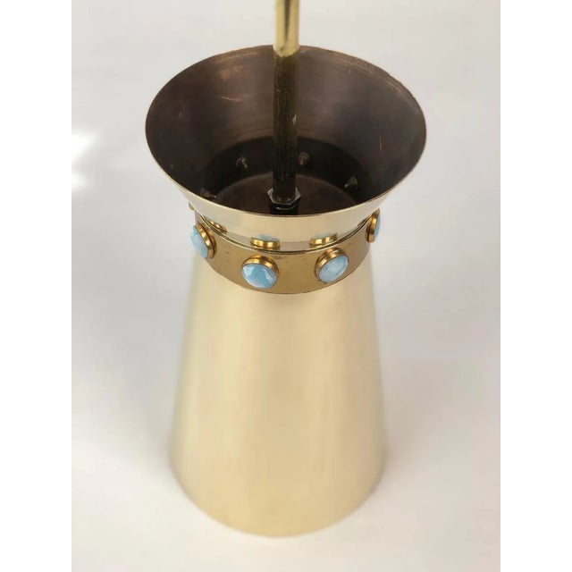 1950s Brass Cafe Europa Pendant Lamps by Carl Appel, Vienna, 1950s, Set of 2 For Sale - Image 5 of 9