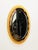 Gold Italian Oval Orange and Pink Beveled Mirror attributed to Antonio Lupi for Cristal Luxor, 1960s For Sale - Image 8 of 18