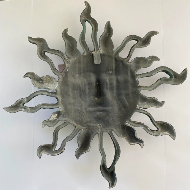 Mid-Century Modern Large Sunburst Wall Sculpture, Garden or Patio Architectural Element For Sale - Image 3 of 8
