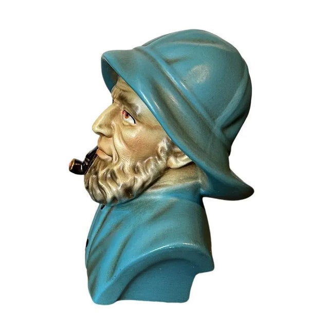 Vintage Art Pottery "Old Salt" Nautical Mariner Bust Figurine - Portugal This is a vintage mid century Mideramica,...