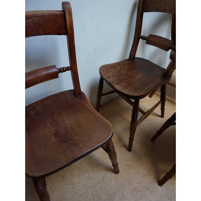 English Oxford Windsor Chairs, 1860s, Set of 5 For Sale - Image 5 of 18