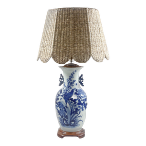 Vintage Blue and White Porcelain Vase Lamp