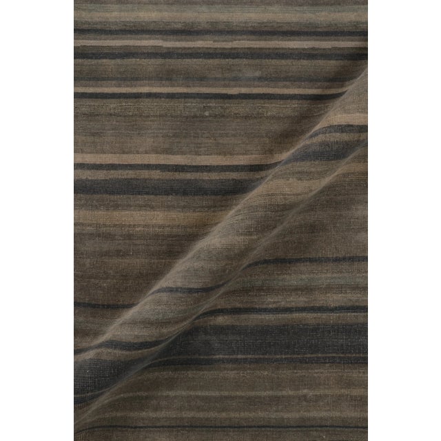 Textile Contemporary Oversized Solid & Stripes Wool Rug by Rug & Kilim, India For Sale - Image 7 of 10