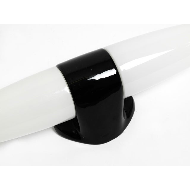 1950s Large Mid-Century Modern Double Glass Ceramic Wall Lamp from Wilhelm Wagenfeld, 1950s For Sale - Image 5 of 13