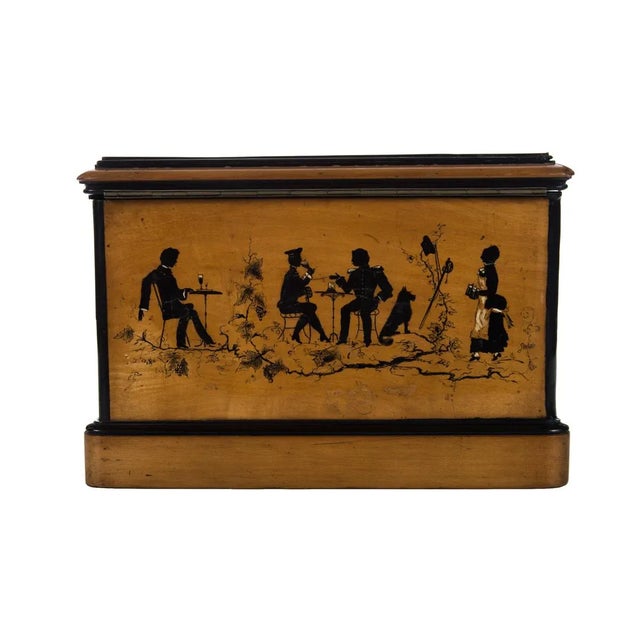 Wood 19th C. Antique English Wooden Box For Sale - Image 7 of 9