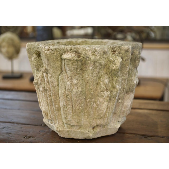 Stone Reconstituted Stone Planter, 1950s For Sale - Image 7 of 10
