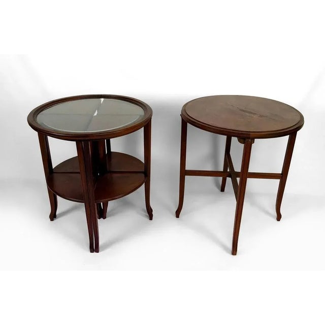 Brown Vintage Art Nouveau Nesting Tables by Louis Majorelle, 1910, Set of 2 For Sale - Image 8 of 12