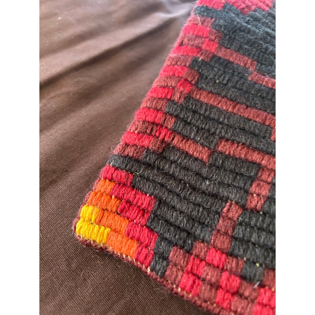Rustic Southwestern Needlepoint Rug or Mat For Sale - Image 3 of 6