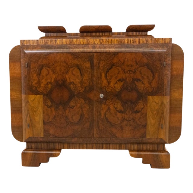 Vintage Polish Walnut Chest of Drawers, 1940s For Sale