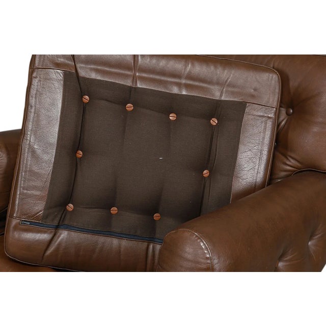 Origin: Sweden Designer: Eric Sigfrid Persson Manufacturer: Unknown Era: 1970s Materials: Leather, Aluminum Measurements:...