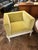 Wood Pair of Mid Century Modern Green Chartreuse Club Chairs in Velvet For Sale - Image 7 of 10