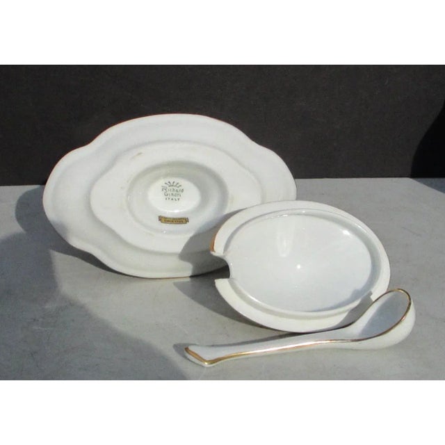 Richard Ginori Vintage Richard Ginori Italy Torino Gold Encrusted Sugar Bowl For Sale - Image 4 of 6