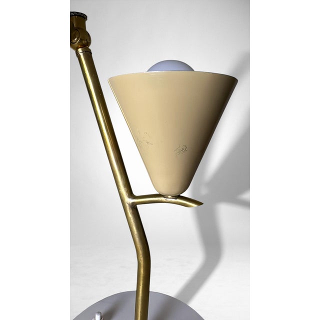Mid 20th Century Italian Adjustable Table Lamp in Metal and Brass For Sale - Image 15 of 18