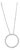 0.33ctw Diamond Eternity Circle Pendant Necklace 14k White Gold 18.75" Box Chain For Sale