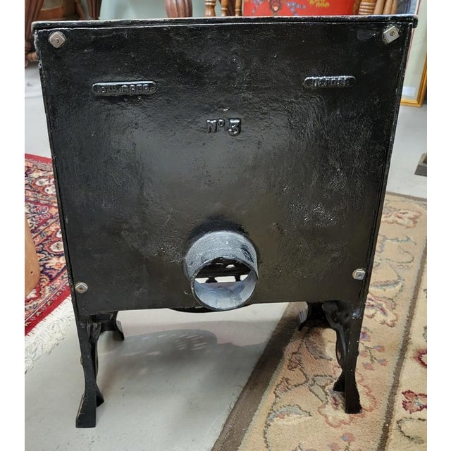 Antique French Enameled Cast Iron Heater Stove Fireplace Chairish