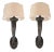 Vintage Cast Bronze Horn Sconces - a Pair For Sale