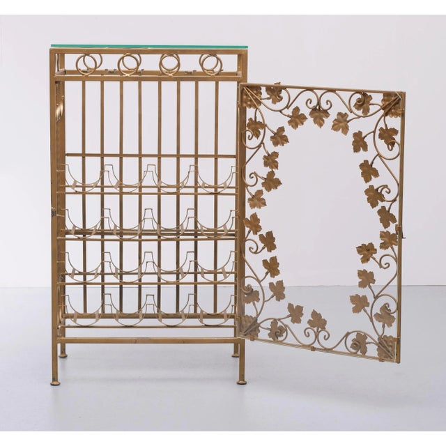 Gilt Metal Cocktail Bar, Italy, 1950s For Sale - Image 4 of 14